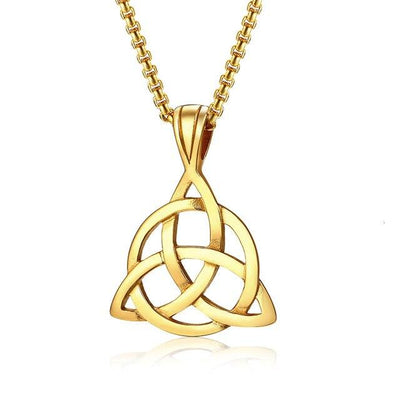 Pendentif "Triquetra" en Acier Inoxydable - Bijou de Bien-être et Harmonie