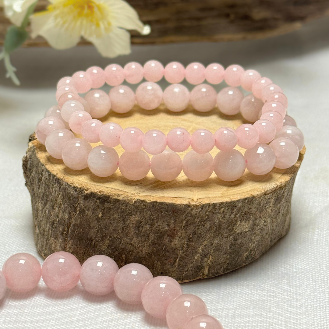 Bracelet "Amour Inconditionnel" en Quartz Rose - Bijou de Bien-être et Amour